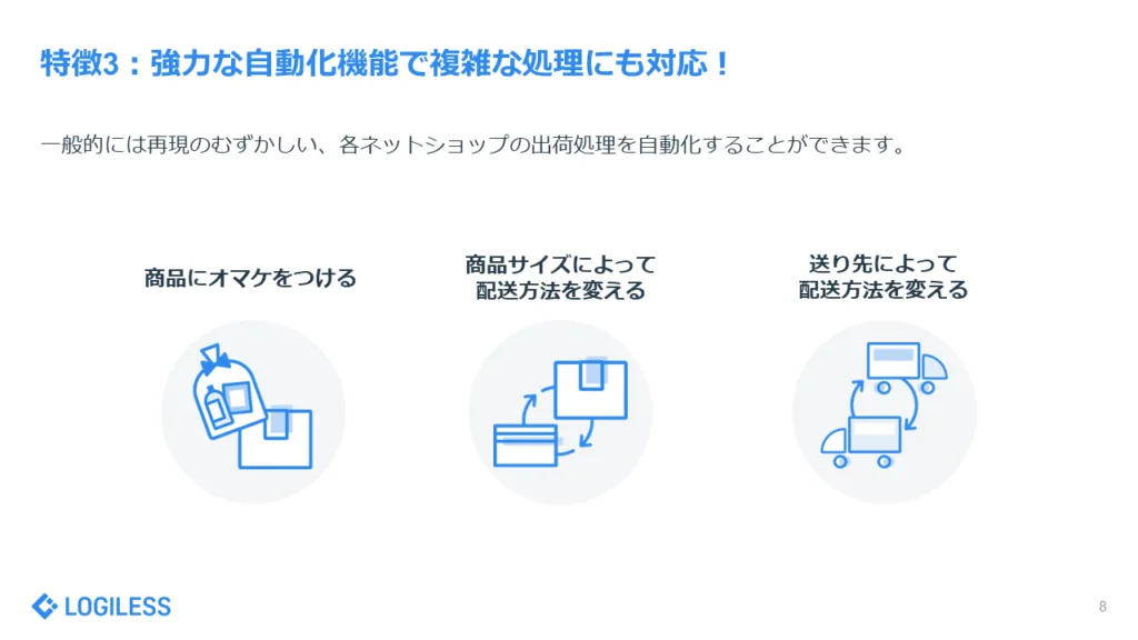 ざっくりわかる概要資料 特徴3:協力な自動化機能で複雑な処理にも対応